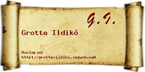 Grotte Ildikó névjegykártya