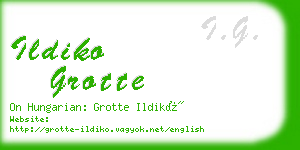 ildiko grotte business card